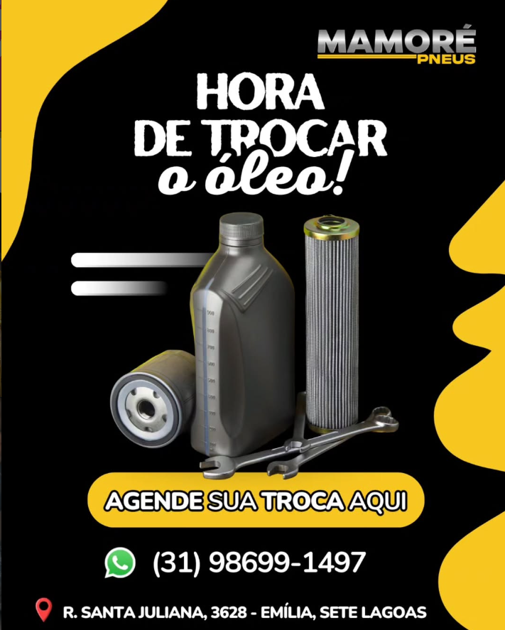 Post Mamoré Pneus: hora de trocar o óleo